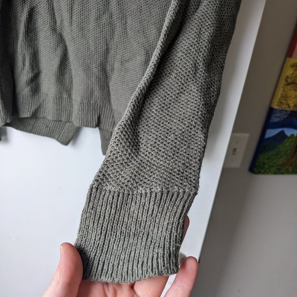 Madewell Chunky Waffle Knit Pullover Open Crisscross Back Sweater Size Small - Picture 7 of 8